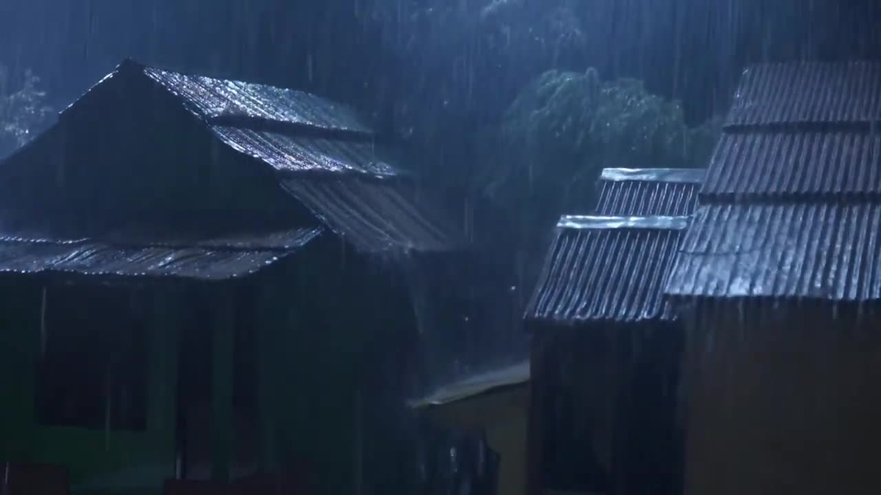 Sleep Soon With Heavy Rain & Thunder Sounds at Night - Rain Sounds for Sleep | Meditation & Study