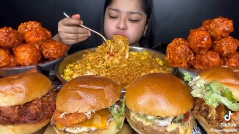 SPICY NOODLES AND WITH BURGER