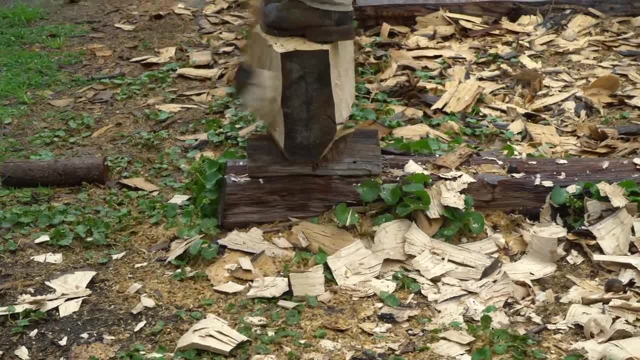 DUGOUT CANOE BUILD - Timelapse, by Outbackmike