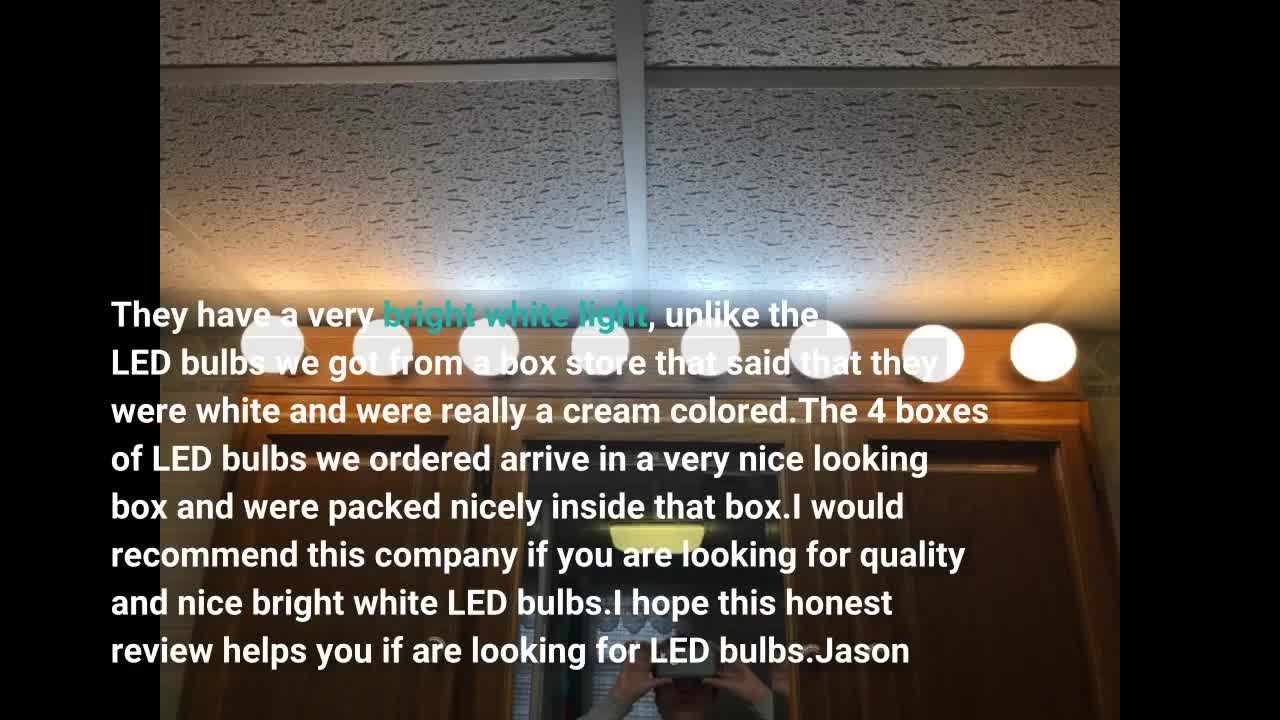 Hansang G25 LED Globe Light Bulbs 60W Equivalent-Overview