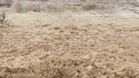 Sea Foam Overtakes Beresford Beach