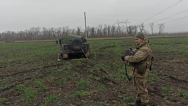 Ukrainian Multiple rocket launcher mount on HMMWV