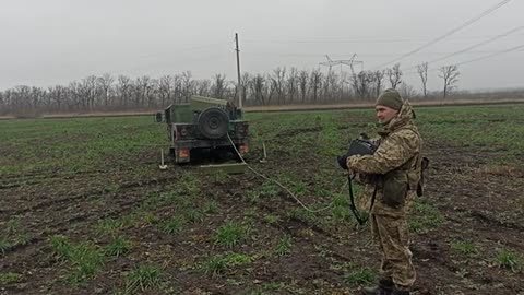 Ukrainian Multiple rocket launcher mount on HMMWV