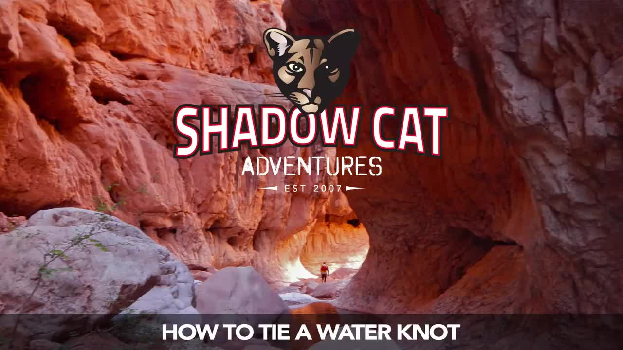 How to tie a webbing water knot for a rappelling anchor