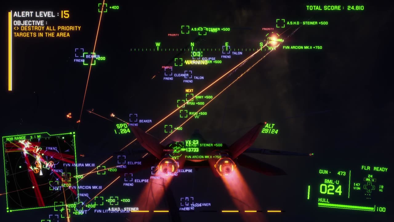 Project Wingman Conquest Mode, Mission 25, Normal, 0.5x alert modifier
