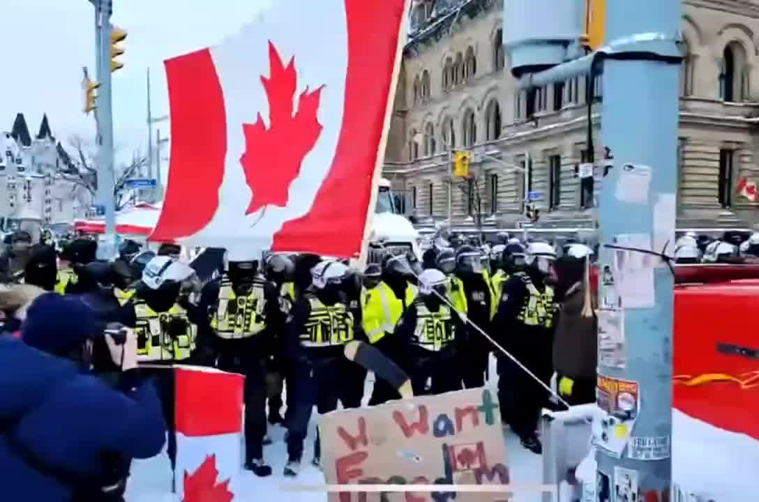 For the second day in a row, Ottawa police physically attack