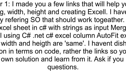 Create EXCEL from html table using C