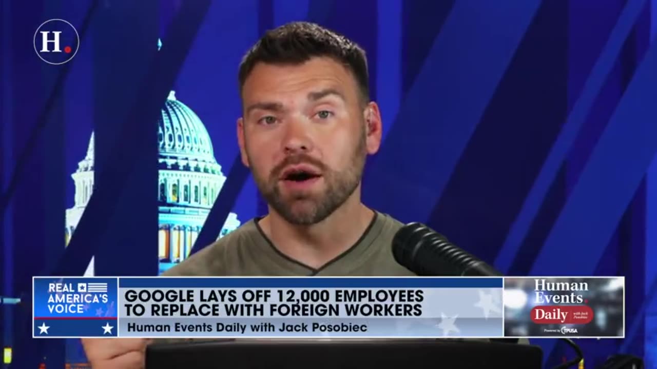 Jack Posobiec reports that Google has terminated the employment of 12,000 individuals