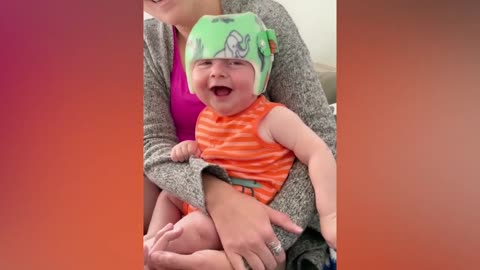 Funny Baby Playing with Daddy Moments