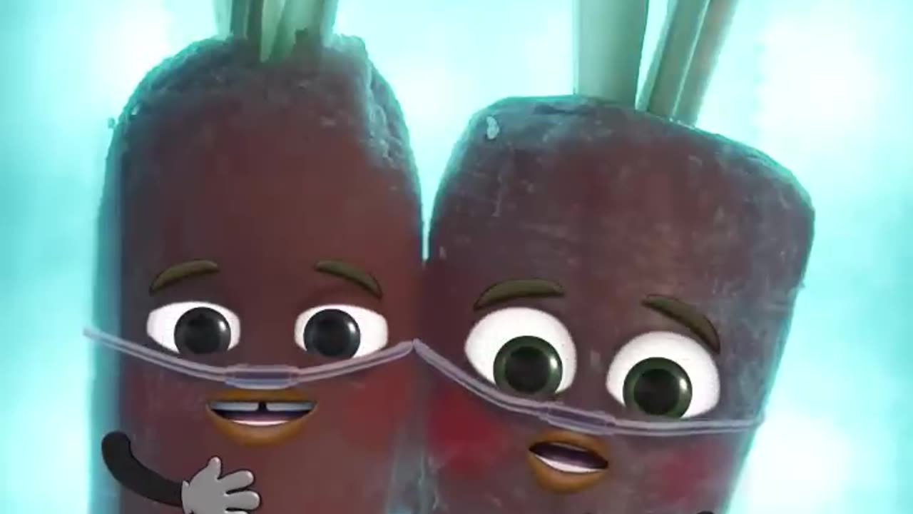 Carrot C-Section - SIAMESE TWINS ALMOST DIED😢❤️ #fruitsurgery #animation #cartoon #cute #foodsurgery
