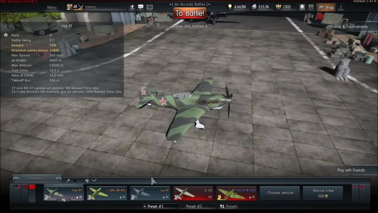 War Thunder - Dev Server 1.47 test flights