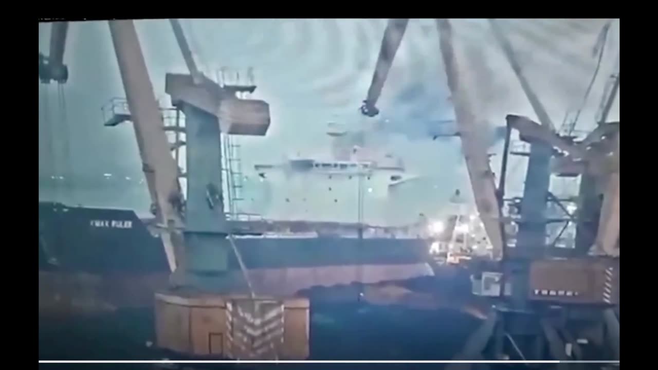 Reuters showed the moment a Russian missile hit the civilian ship Kmax Ruler in Odesa