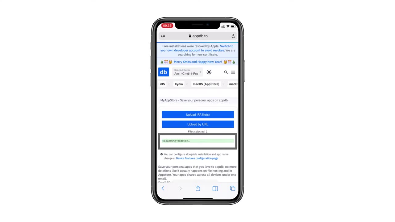 How to install custom application via appdb MyAppStore