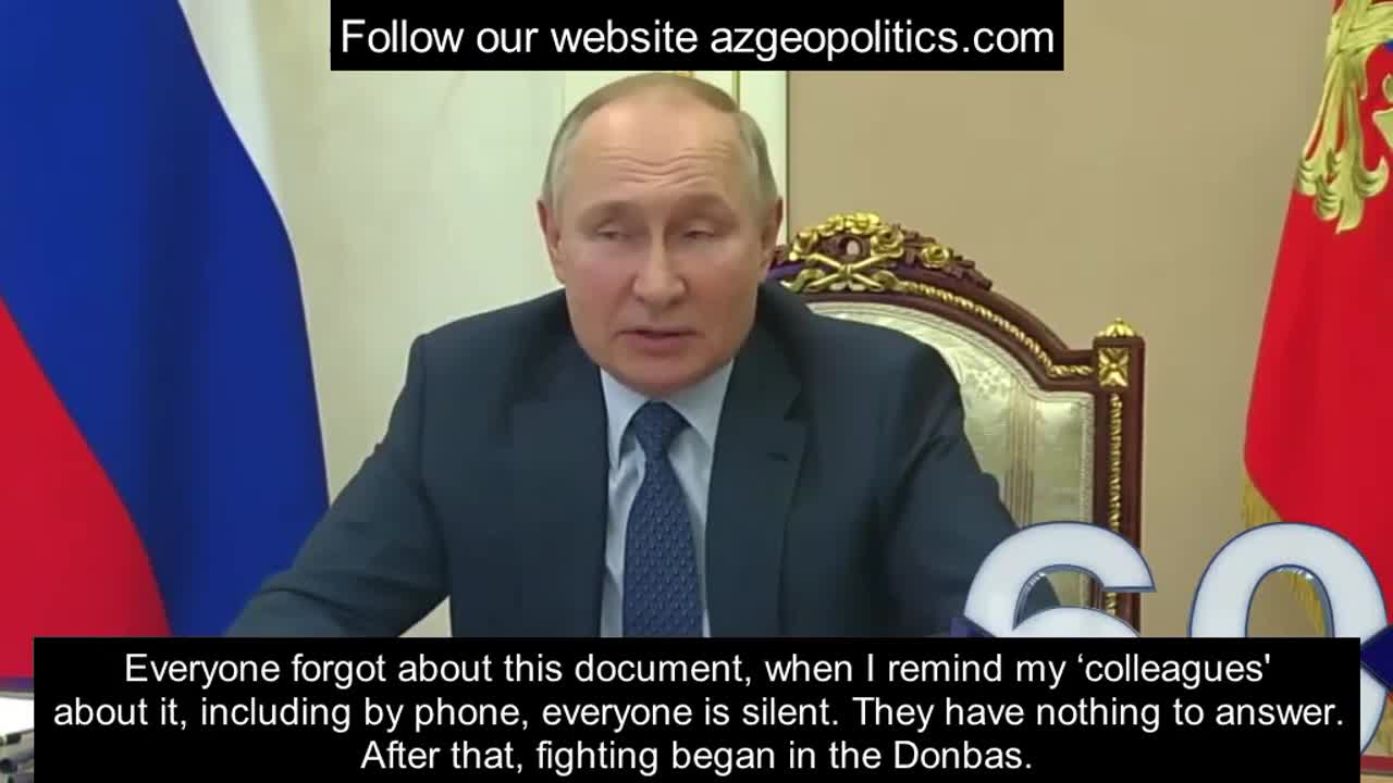 The war was not started by us, but in 2014 by the Ukrainian authorities