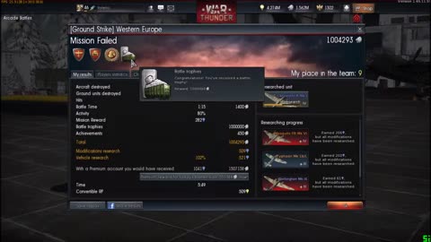 War Thunder 1 Million Silver Lions Battle Trophy!