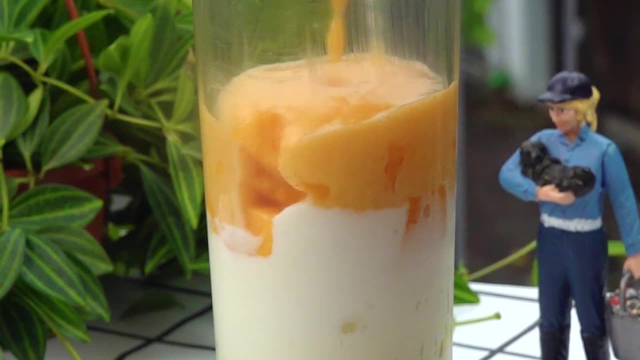 Cat chef makes mango butter smoothie _( ASMR) _ Chef Cat Cooking _ Creative Food Idea #tiktok#shorts