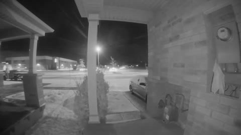 SUV Does a 360 Into the Light Pole After Losing Control on the Snow