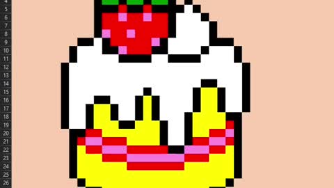 Drawing Cake in Excel (Fast Speed)