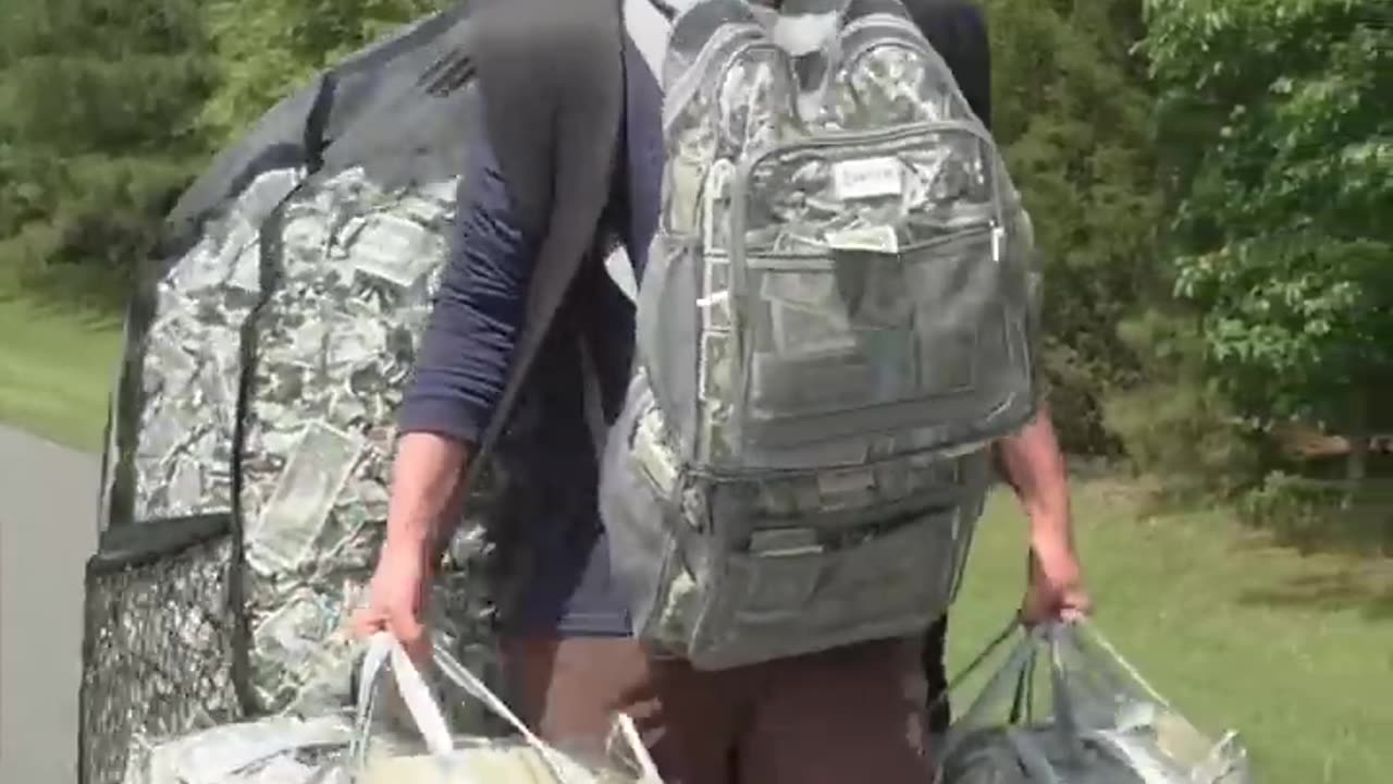 Running money bag