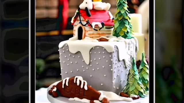 Latest Christmas Cake Collection __ Modern Snowman Cake Decor that will light up your Christmas