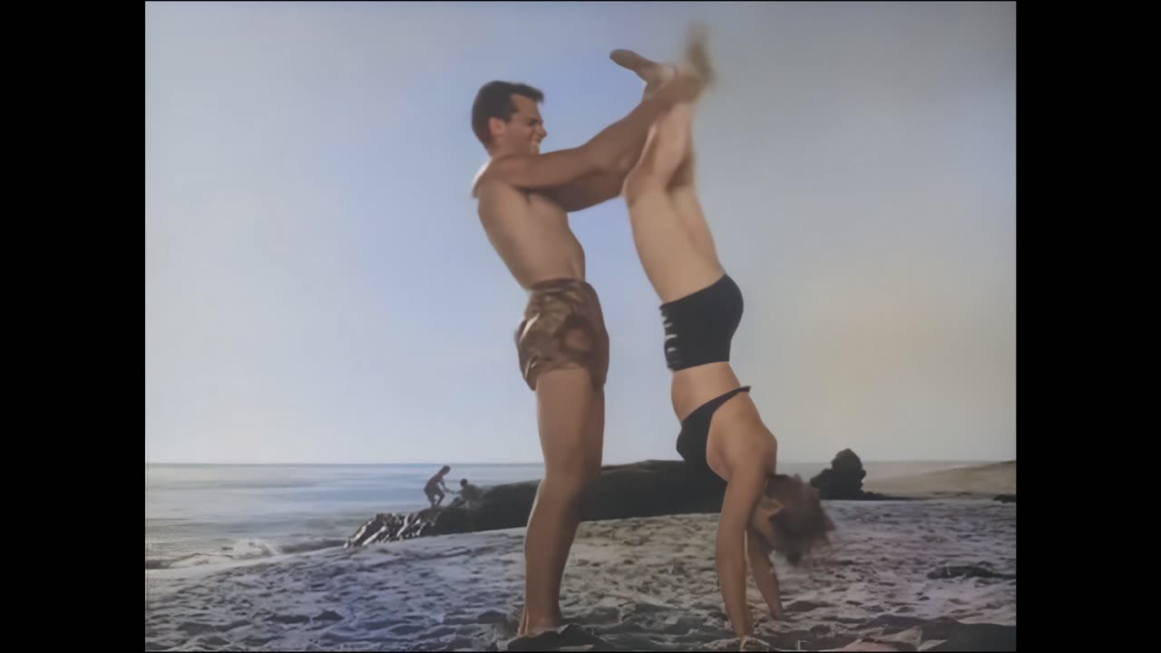 Marilyn Monroe Clash by Night 1952 scene colorized remastered 4k