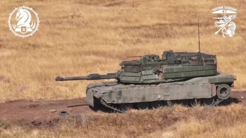 The Ukrainian military conducts training on American tanks M1A1 "Abrams"