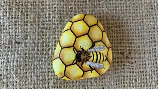 unique dotted heart rock and stone painting ideas