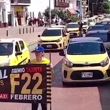 Protesta de taxis en Cartagena