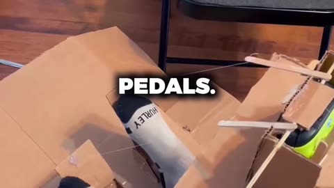 DIY cardboard steering wheel