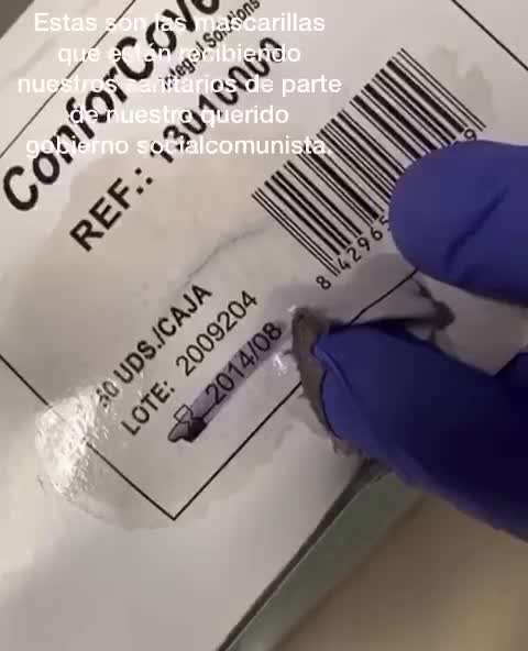 Gobierno Sánchez-Iglesias oculta la fecha de caducidad de mascarillas caducadas