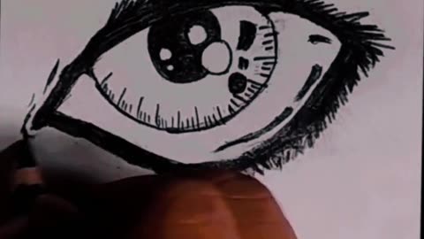 EASY WAY TO DRAW ANIME EYE | HOW TO DRAW ANIME EYE #EYE #FUNART #reels #trend #viralvideo #eye #SHOR
