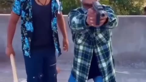 Fighting Two Friends