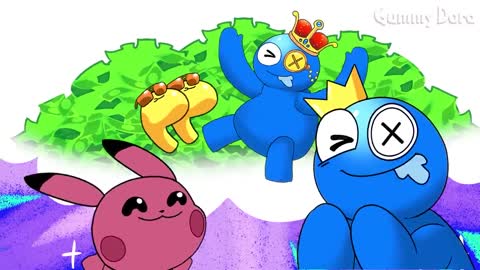 [Animation] Delicious Alphabet F! Blue & P VS Alphabet F _ Alphabet Lore X Roblox Mukbang Cartoon!