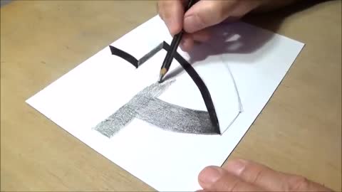 Very Easy - Drawing 3D Letter T