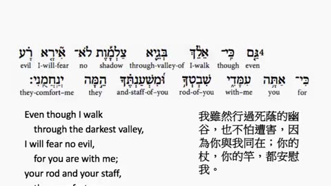 psalm 23 in hebrew _ salmo 23 en hebreo