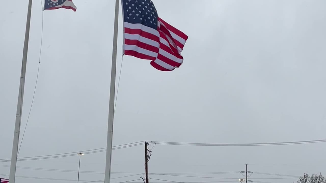 That's a HUGE Flag - It's WINDY!