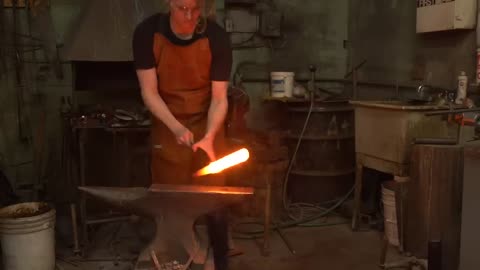 Forging a Viking Anvil