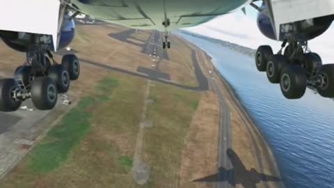 That was rough 😳 #aviation #plane #aircraft #aviationlovers #planelanding #msfs2020