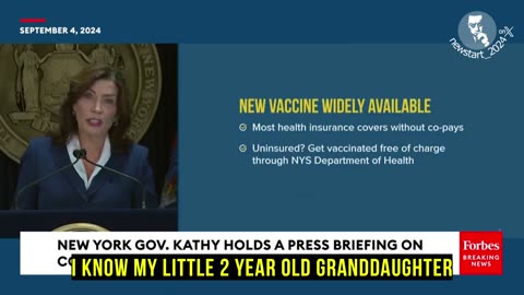 Governor Kathy Hochul: I went first. I got my COVID shot yesterday.