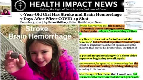 7-Year-Old Girl Has Stroke And Brain Hemorrhage One Week After Covid-19 Vaccine