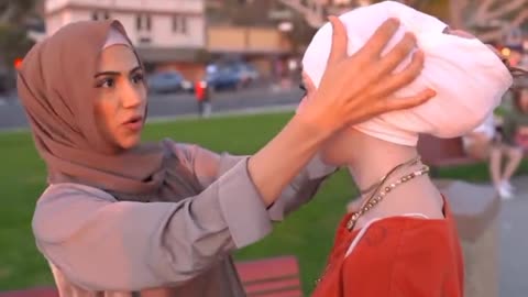 Trying hajib for first time non Muslim girl