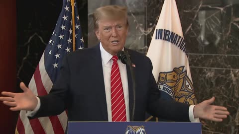 Trump holds news conference after meeting with Teamsters about union support