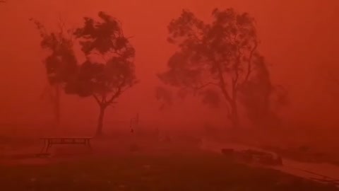 Red Sky as rain falls. End Time?