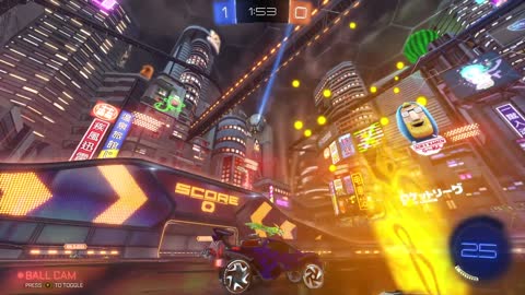 Insane half-court Rocket League goal