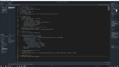 Doodle jump clone (no camera endless runner) in Godot