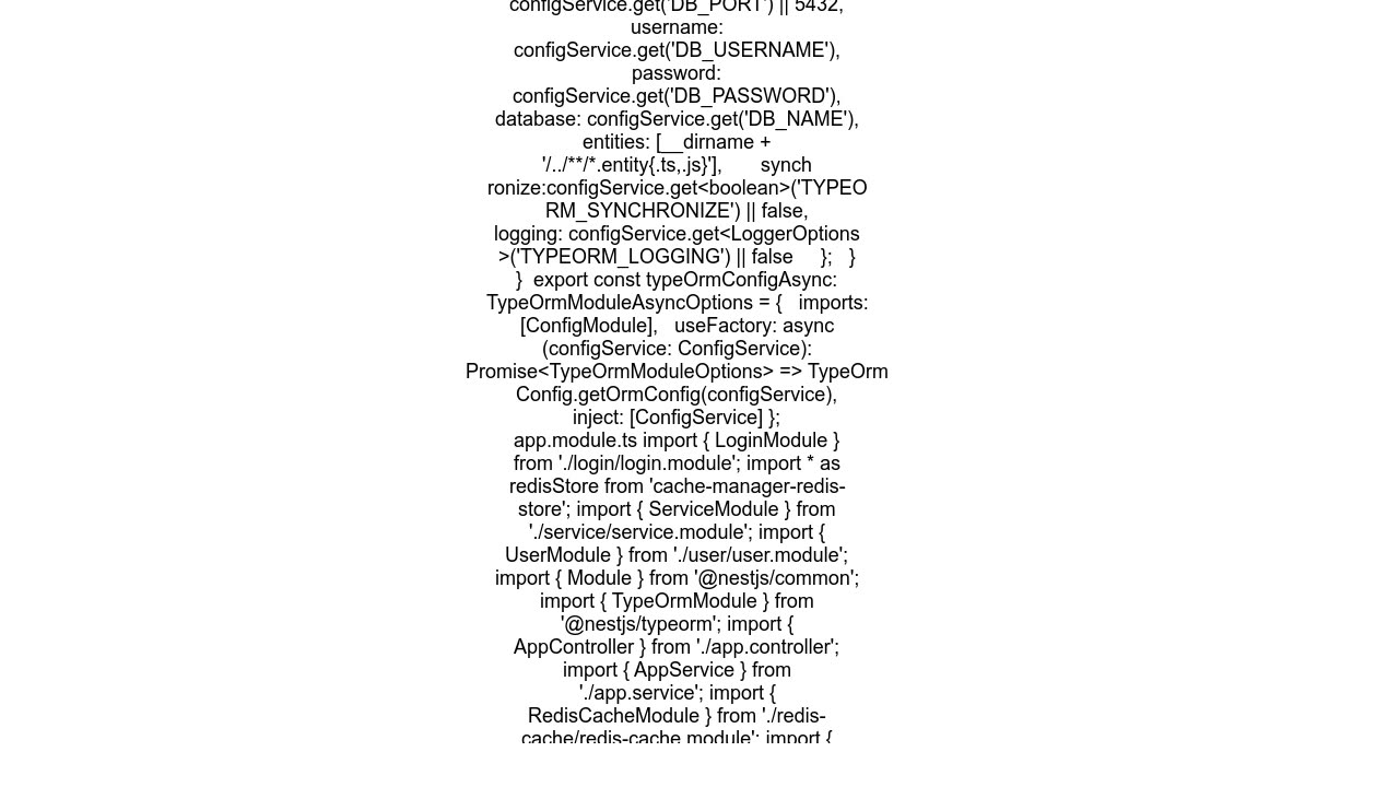 NestJs - TypeORM configuration works but not with ConfigService