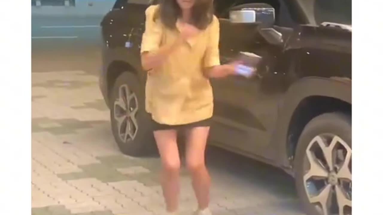 Funny moment with car and girls 🤣🤣