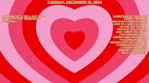 Let's Get Personal! ~ Numerology Energies for Tuesday, December 10, 2024