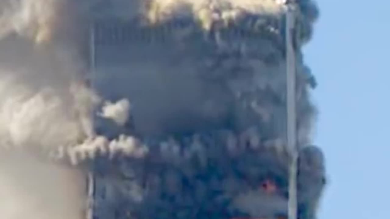 9/11 - World Trade Center ONE Collapsing - Super Slow Motion