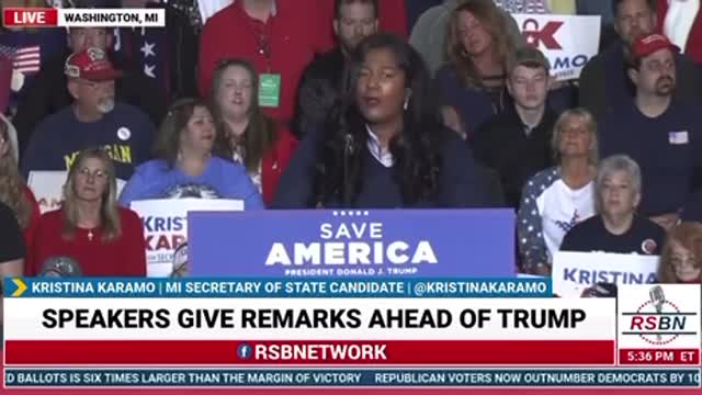 Kristina Karamo, the next SoS in Michigan, is dropping truth bombs on the crowd